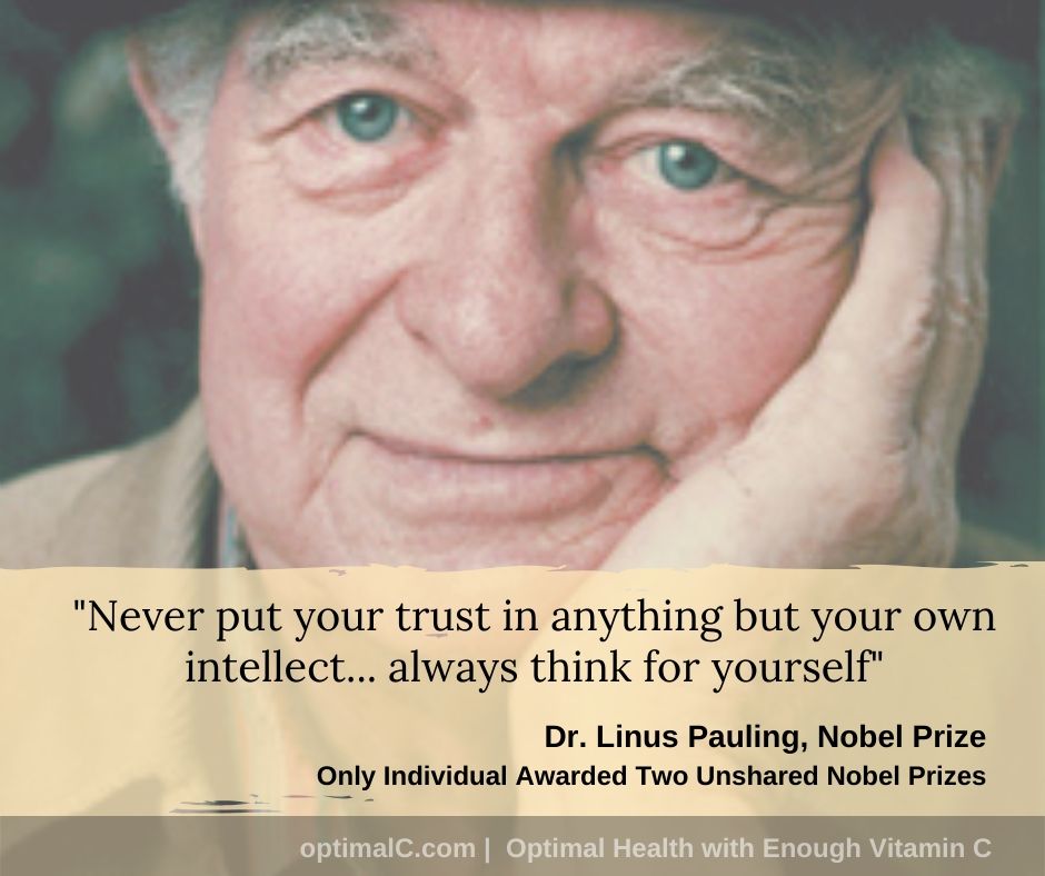 Linus Pauling quotes: Never put your trust in anything but your own intellect, always think for yourself